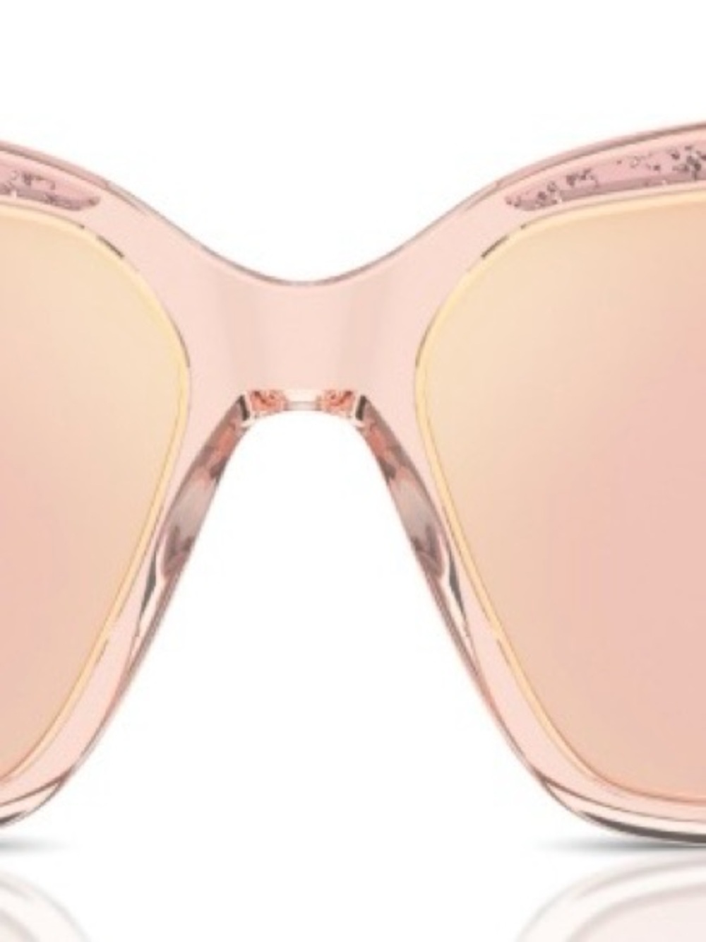 Women's Pink/Rose Gold Sunglasses with Mirrored Lenses